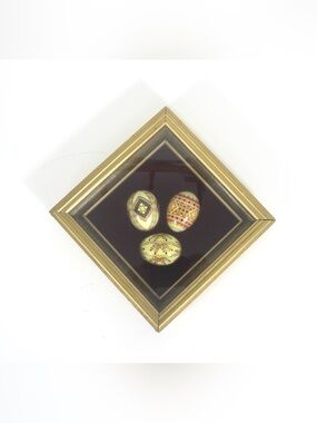 Vintage Framed Pysanka Ukrainian Eggs